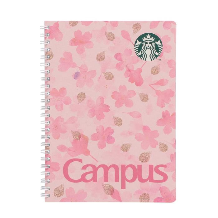 Starbucks Japan Sakura 2026 Pink Campus Ring Notebook – Limited