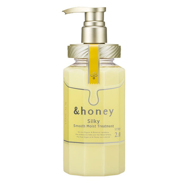 &Honey silky Smooth Moisture Hair Treatment - Smoothing hair conditioner based on honey 445ml [Alcohol-free]