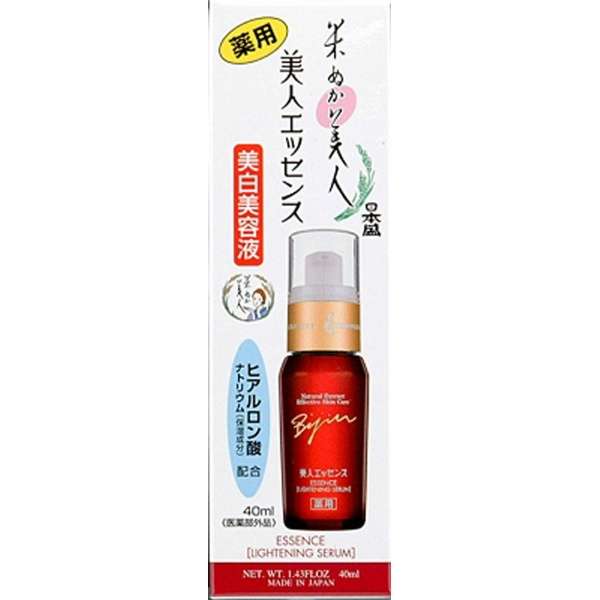 BIJIN Essence - *DERMO COSMETIC* Brightening and moisturizing serum with Nuka (Rice Bran), placenta and elastin 40ml [With alcohol]