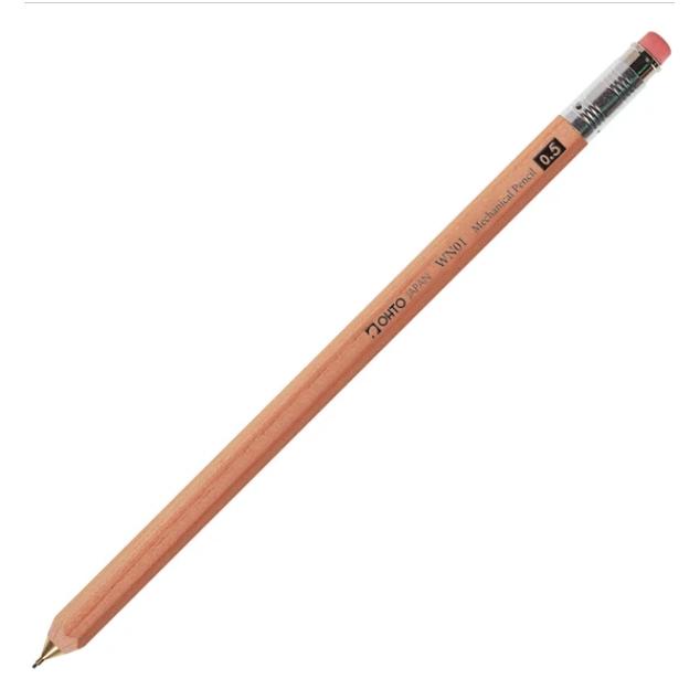 OHTO Wooden Mechanical Pencil WN01 0.5 mm – Long Type, 5 Colors