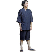 WATANOSATO Kurume Chijimi Jinbei Set – Breathable Cotton, Traditional Japanese Loungewear for Men, Casual Summer Wear (8 Colors, Sizes S–3L)