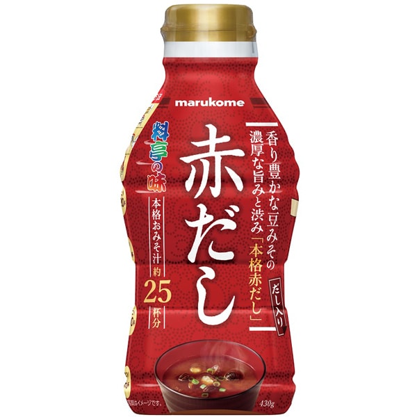 Marukome Liquid Red Miso with Dashi 430g – Akadashi Style Japanese Miso Soup Base