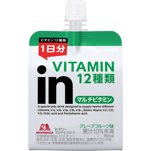 Morinaga in Gelee Japanisches Nährstoffgelee-Getränk – Energie, Vitamine, Mineralien & Obst | 150–180 g