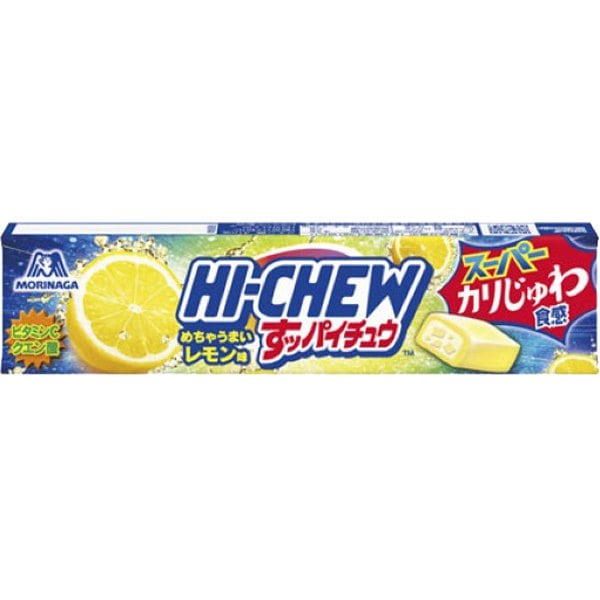 Morinaga HI-CHEW Supaichu Super Delicious Lemon Flavor 12 Pieces – Refreshing Japanese Soft Candy