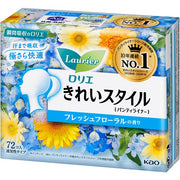 Laurier Kirei Style Panty Liners – Fresh Floral Scent, 14cm, 72 pads