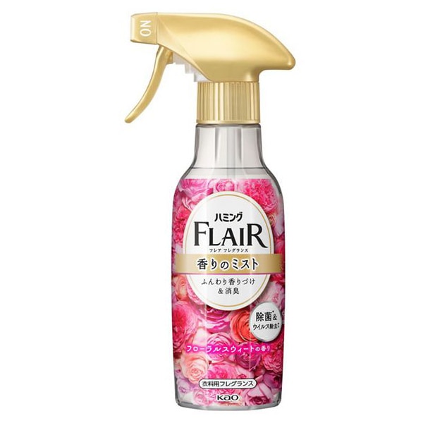 Flair Fragrance Humming Mist – Floral Sweet Scent | 270ml Clothing Deodorizing & Wrinkle Care Spray