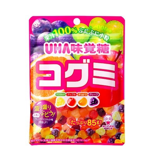 UHA Mikakuto Kogumi 85g – Gummy with 100% Fruit Juice in Four Flavors