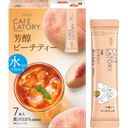 AGF Blendy Cafelatory Rich Peach Tea Sticks – Assam Tea with Peach – 7 Sticks