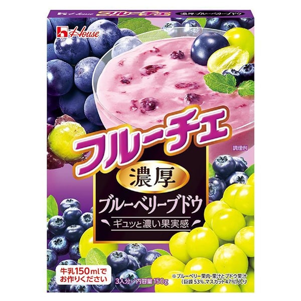 House Foods Seasonal Fruche Rich Blueberry Grape Pudding [150g]