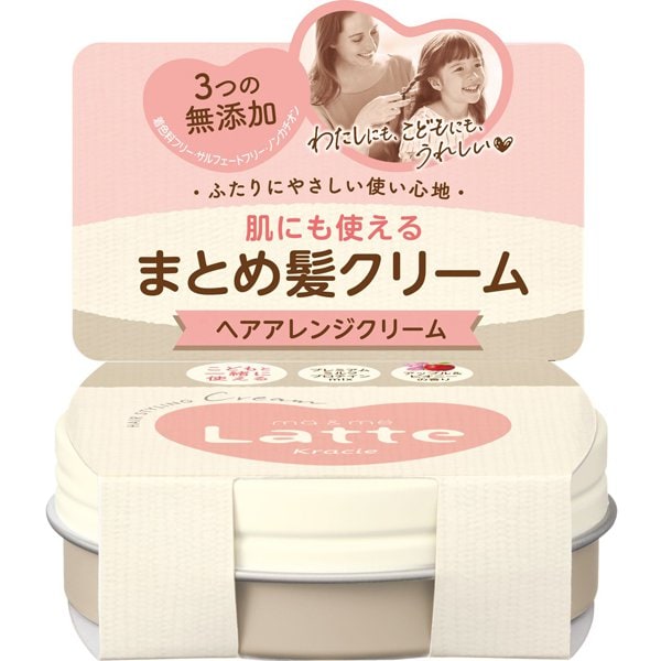 Kracie ma&me Latte Hair Cream - Apple & Peony Scent, 75g [With Alcohol]