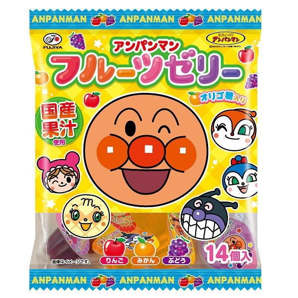 Fujiya Anpanman Fruit Jelly 14 Pieces | Fun & Fruity Treats