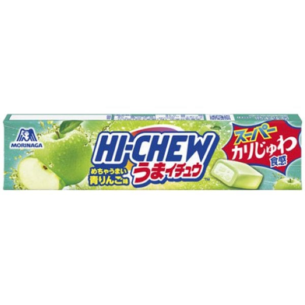 Morinaga HI-CHEW Umaichu Green Apple Flavor 12 Pieces – Juicy Japanese Soft Candy