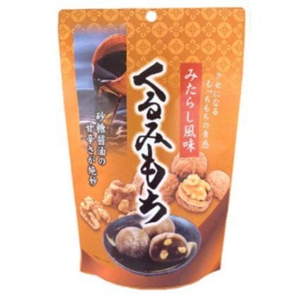 Seiki Mitarashi Flavored Walnut Mochi – 110g Stand Pack (Individually Wrapped)