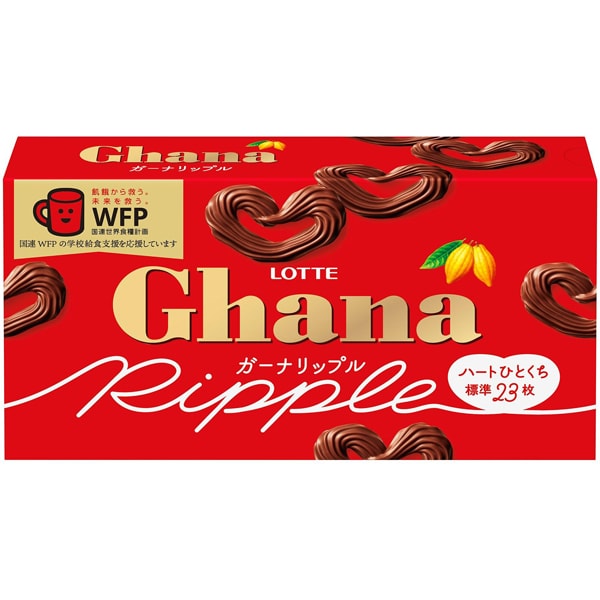 Lotte Ghana Ripple (58g): A Ripple of Rich Chocolate Flavor in Every Bite