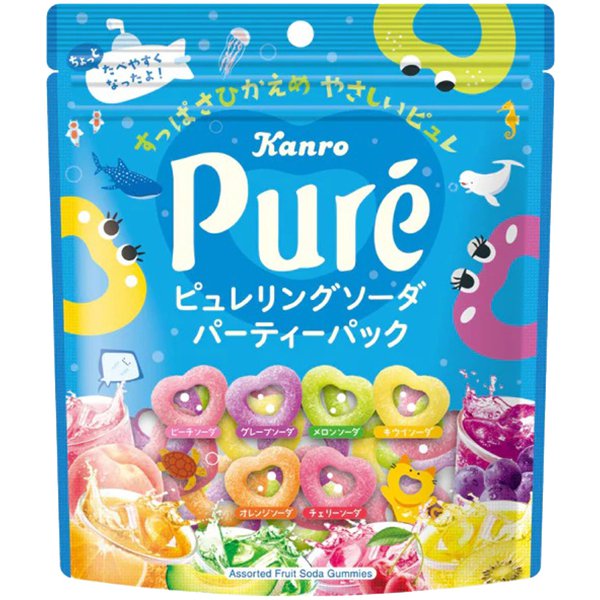 Kanro Pure Ring Soda Party Pack 156g