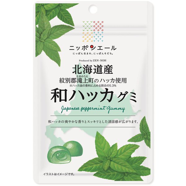 Japanese Mint Gummy from Hokkaido Prefecture 40g