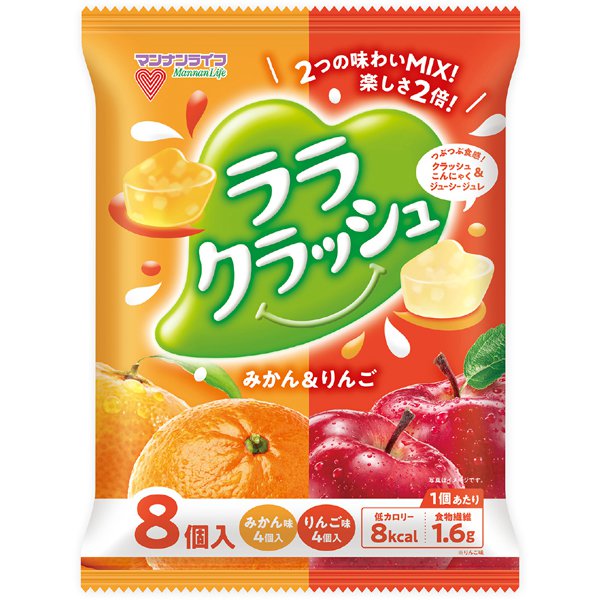 Lara Crush Assorted Mandarin & Apple - 24g × 8 pieces