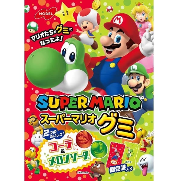 Nobel Super Mario Gummy Cola i Melon Soda o smaku