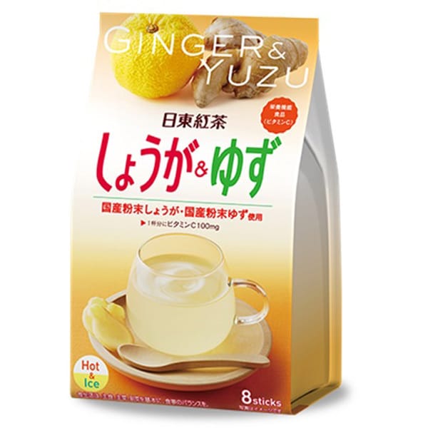 Nitto Black Tea Ginger & Yuzu 9.8g × 8 sticks