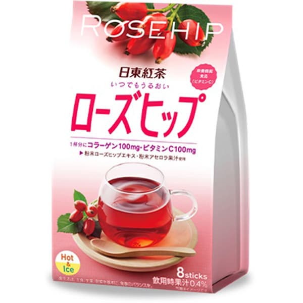 Nitto Black Tea Hydrating Rosehip 11g × 8 sticks