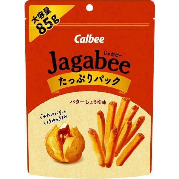 Calbee Jagabee Butter Soy Sauce Flavor – Crispy & Savory Potato Snack (85g)