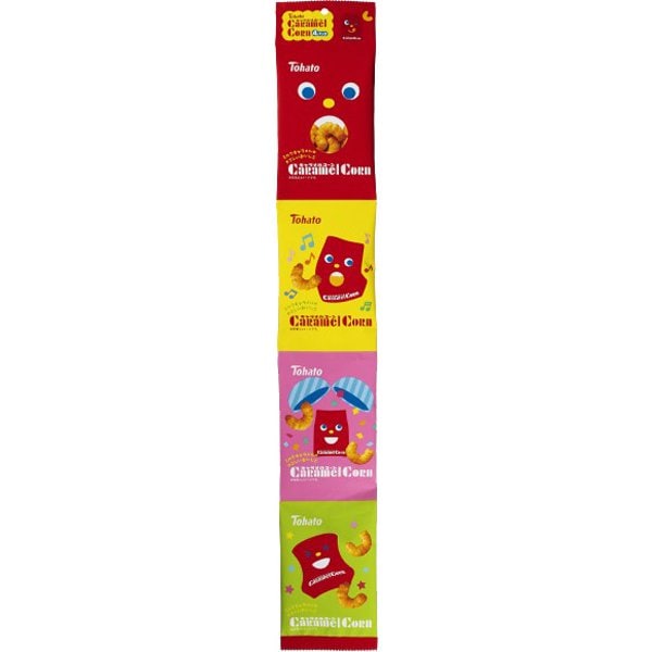 Tohato Caramel Corn 4-Pack (10g x 4) – Light, Crispy, and Sweet