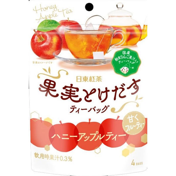 Nitto Black Tea Melting Fruit Tea Bag Honey Apple Tea 7.7g × 4 bags