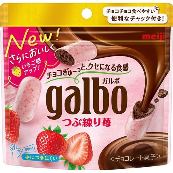 Meiji Galbo Chunky Strawberry Pouch 58g