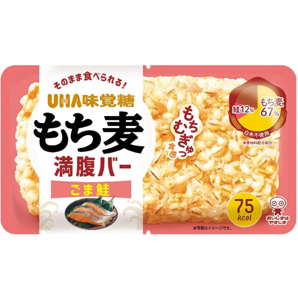 UHA Mikakuto Mochimugi Manpuku Bar – Sesame Salmon Filling Snack 55g