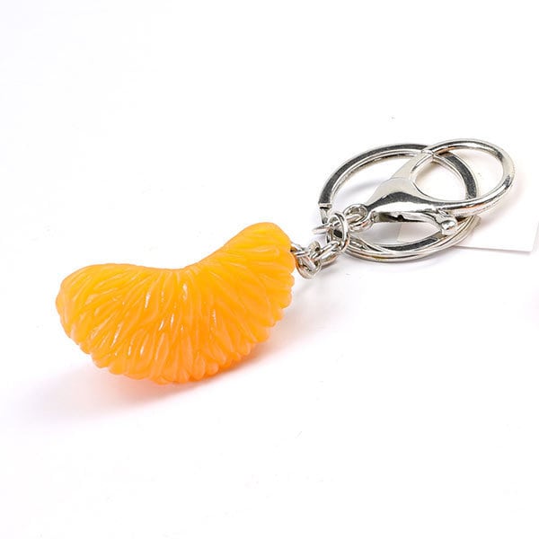 Eruberu Mandarijn Oranje Voedsel Monster Charm Sleutelhanger