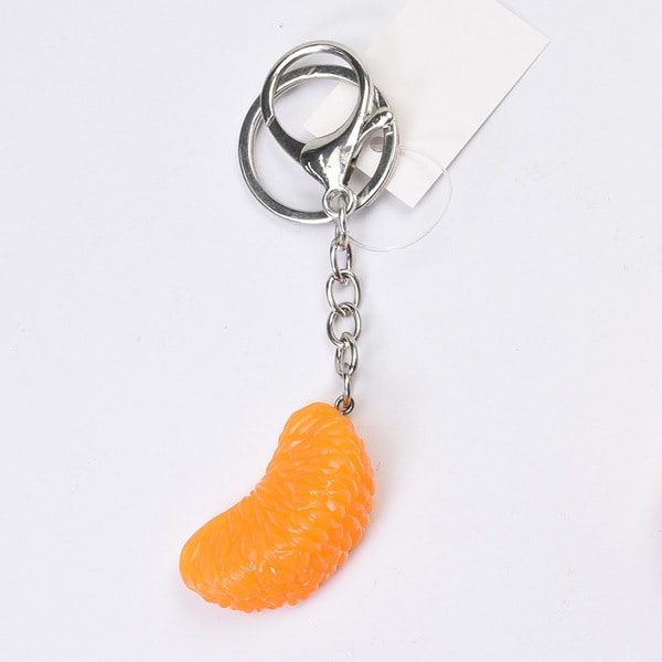 Eruberu Mandarijn Oranje Voedsel Monster Charm Sleutelhanger