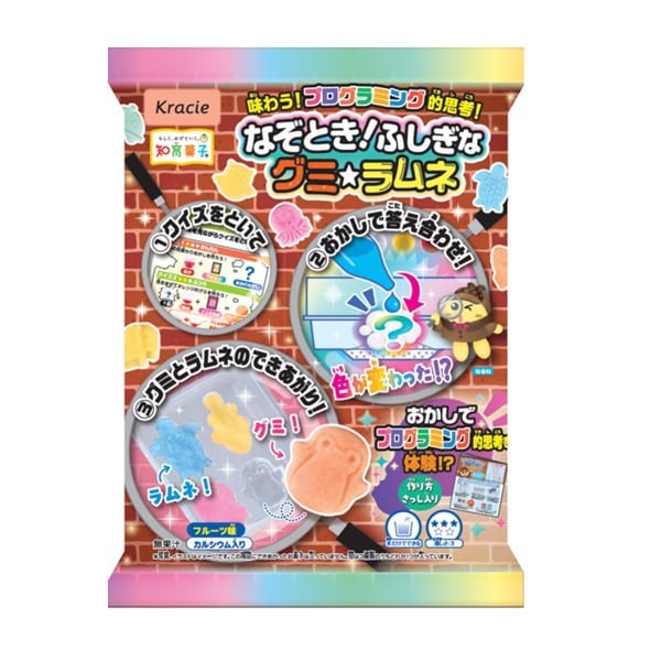 Kracie Foods Mysterious Gummy Ramune – Zestaw Cukierków Zmieniajacych Kolor 21g