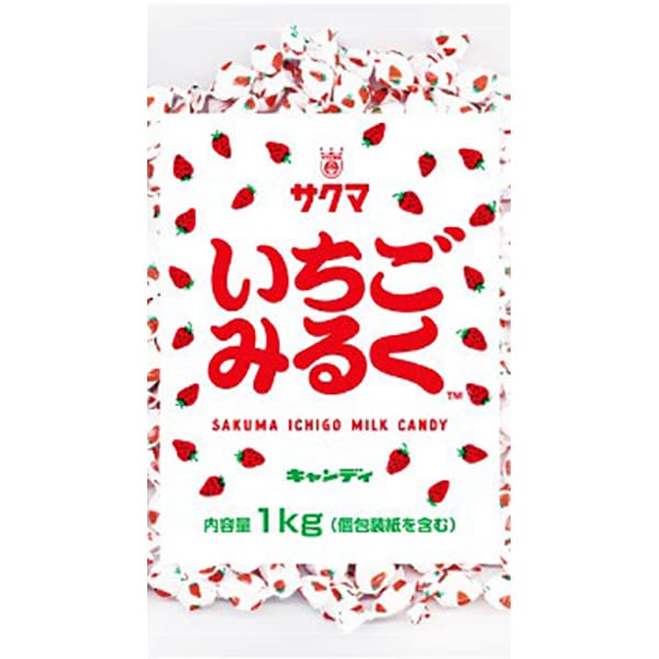 Sakuma Confectionery Strawberry Milk Candy 1kg