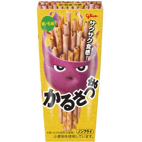 Glico Karusatsuma Purple Sweet Potato Flavor 36g