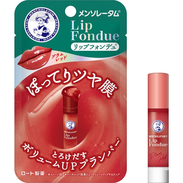 Mentholatum Lip Fondue Plum Red Fusion Floral Scent 3.2g [Alcohol-free]