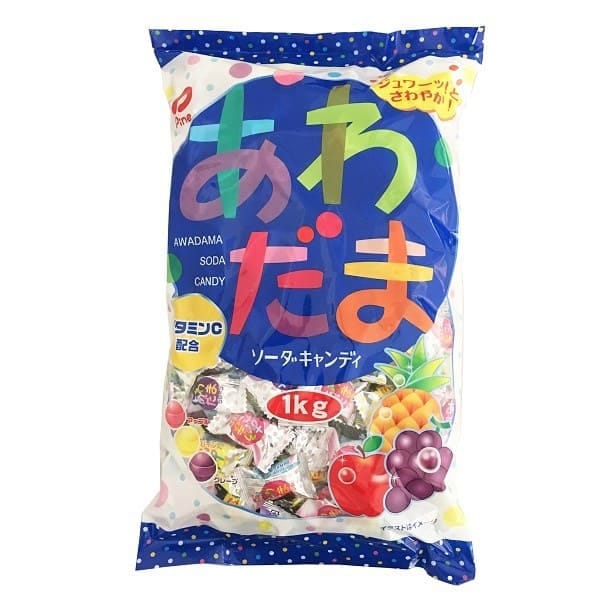 Soda fruit candy 1kg - pineapple, grape and apple flavor