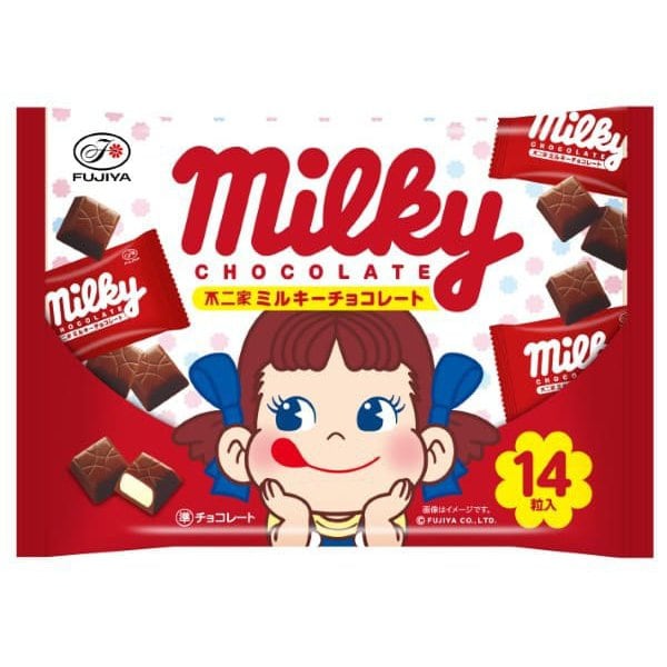 Fujiya Milky Chocolate Bag 14 Pieces – Creamy Milk Chocolate with Hokkaido Fresh Cream