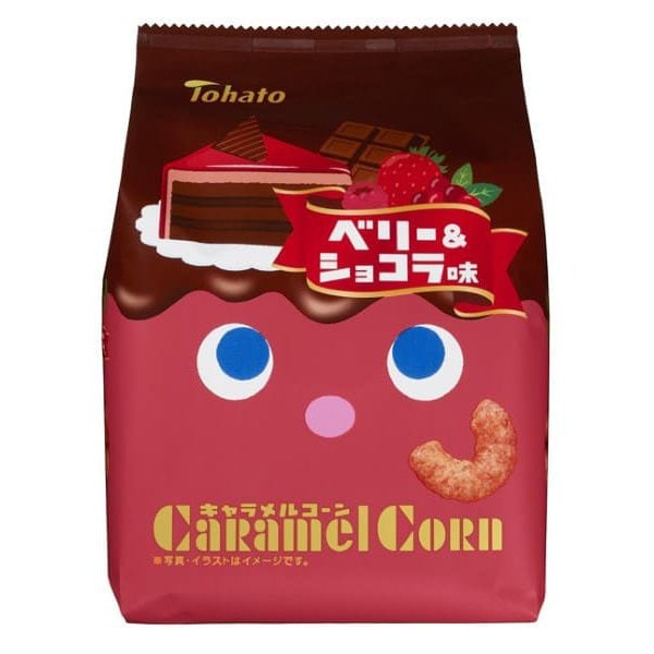 Tohato Caramel Corn Berry & Chocolate Flavor 62g