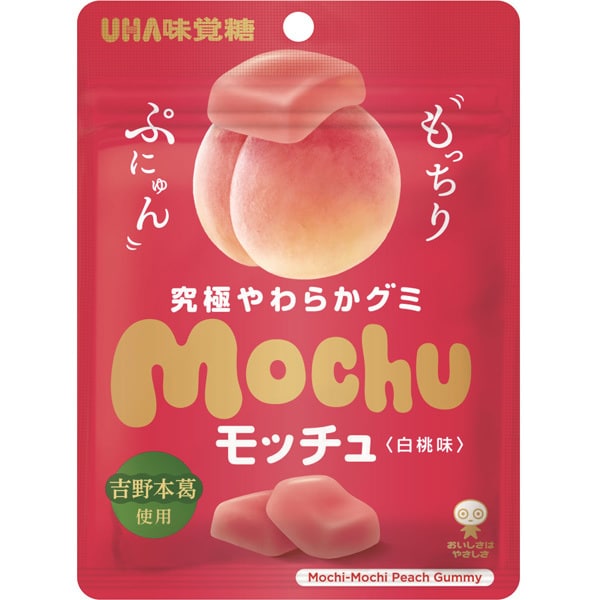 UHA Mikakuto Mochu White Peach Flavor Gummy – 45g