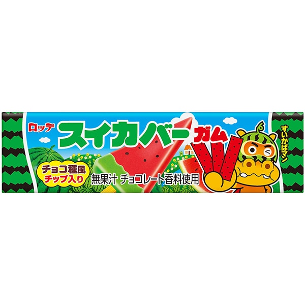 Lotte Watermelon Bar Gum (9 Pieces) – Japanese Watermelon Ice Bar–Inspired Chewing Gum
