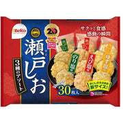 Kuriyama Seto Salt Rice Crackers Assortment – Seaweed, Shrimp & Yuzu (30 pcs)