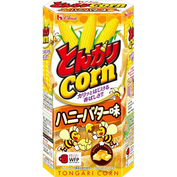 House Foods Tongari Corn Honey Butter Flavor 68g | Sweet & Savory Japanese Corn Snack