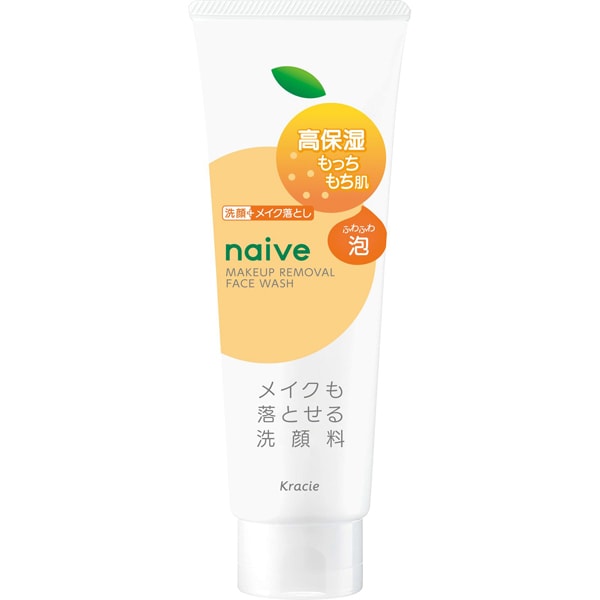 Kracie NAIVE - Facial cleansing and make-up removal cream with Yuzu citrus ceramide 180g [Alcohol-free]