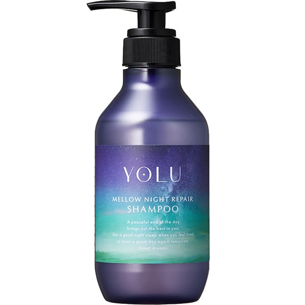 YOLU Mellow Night Repair Shampoo – Smooth Silk Care for Tangled Hair 400ml [With alcohol]