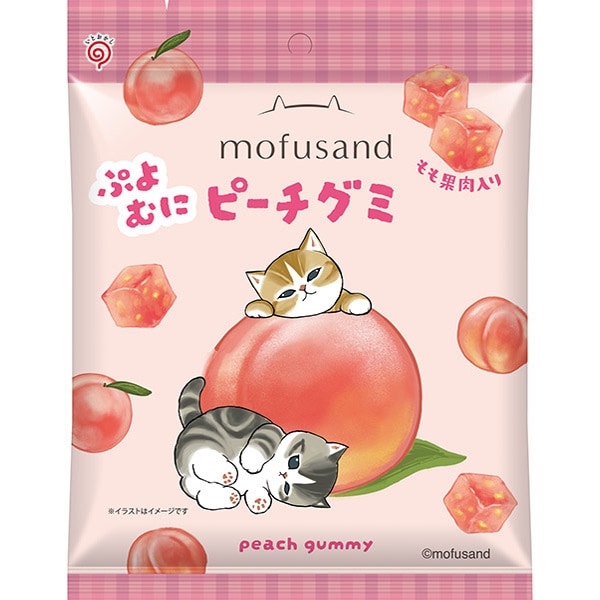 Eikodo Factory mofusand Puyomuni Peach Gummy 50g – Peach Pulp Gummies | Cute Mofusand Series