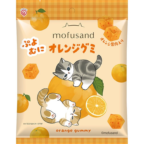 Eikodo Factory mofusand Puyomun Orange Gummy 50g – Cute Mofusand Puyo-Style Gummies with Orange Pulp