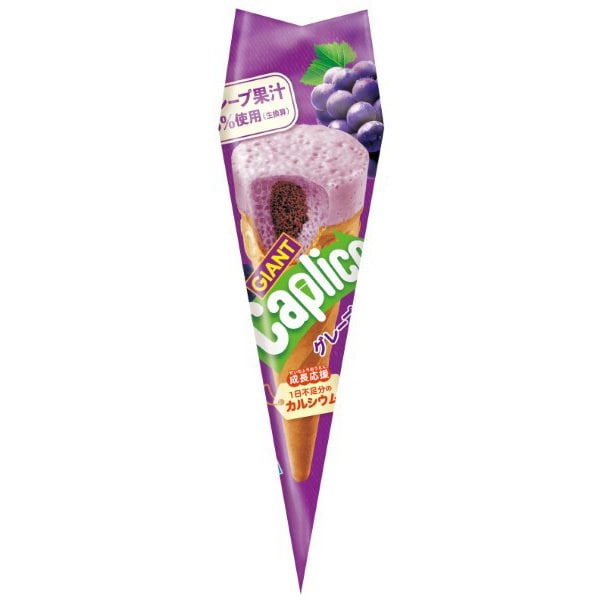 Ezaki Glico Giant Caplico Grape – Japanese Whipped Chocolate Cone with Grape Flavor