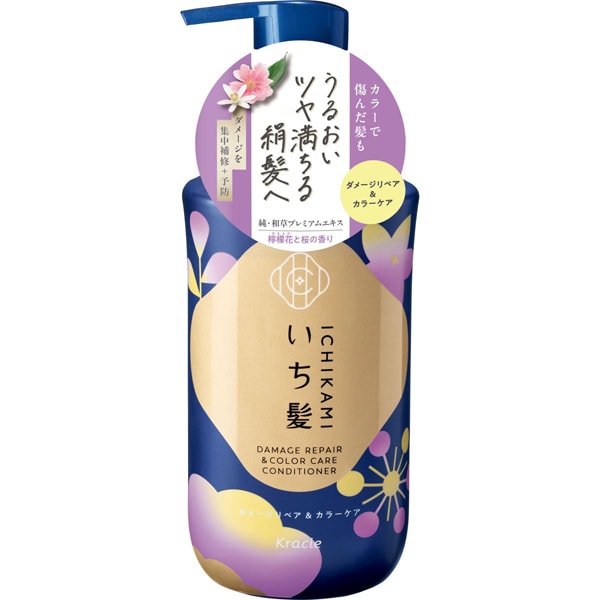 ICHIKAMI [Damage Repair & Color Care] Conditioner Pump – Protects and Revives Color-Treated Hair 450g [With Alcohol]