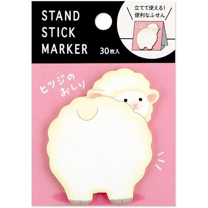 MIND WAVE Stand Stick Marker – Animal Butt Sticky Notes, 3 Designs