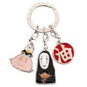 Studio Ghibli Spirited Away 3-Piece Keyring – No-Face, Boh Mouse & Bathhouse Emblem